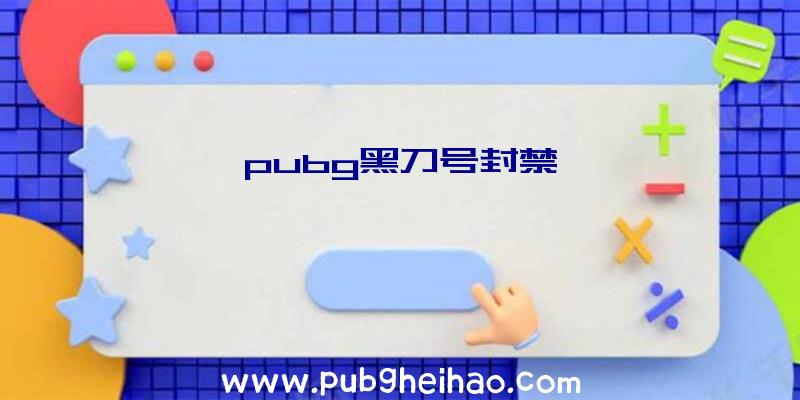 pubg黑刀号封禁