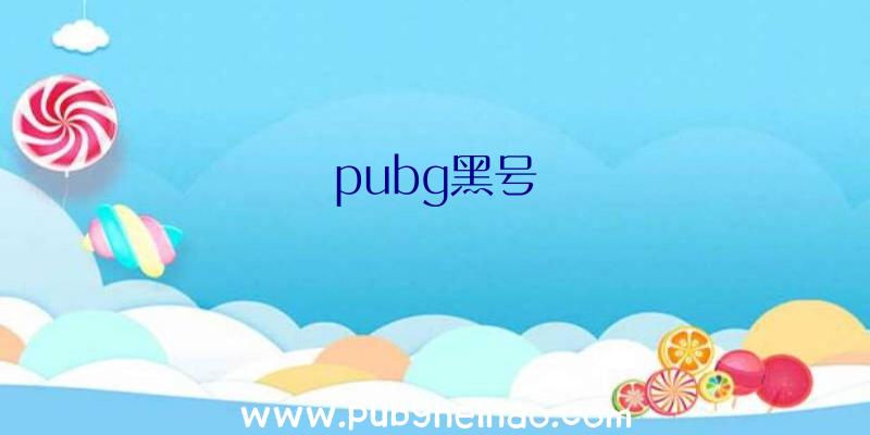 pubg黑号