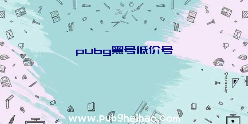 pubg黑号低价号