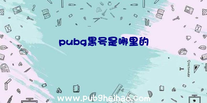 pubg黑号是哪里的