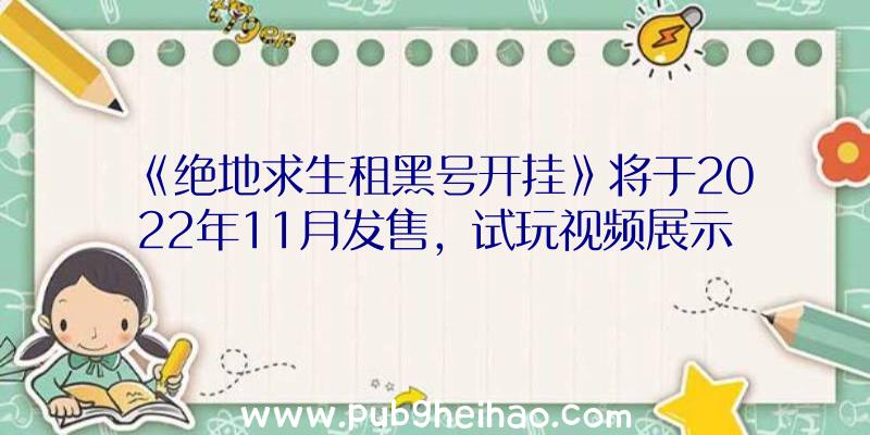 《绝地求生租黑号开挂》将于2022年11月发售，试玩视频展示世界地图自由探索和高速动作