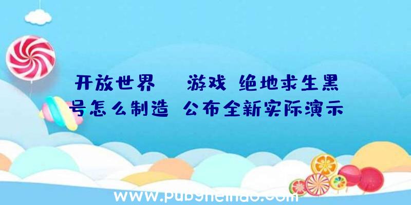 开放世界RPG游戏《绝地求生黑号怎么制造》公布全新实际演示，展示战斗玩法