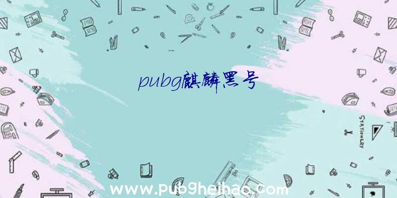 pubg麒麟黑号