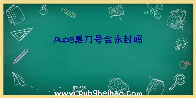 pubg黑刀号会永封吗