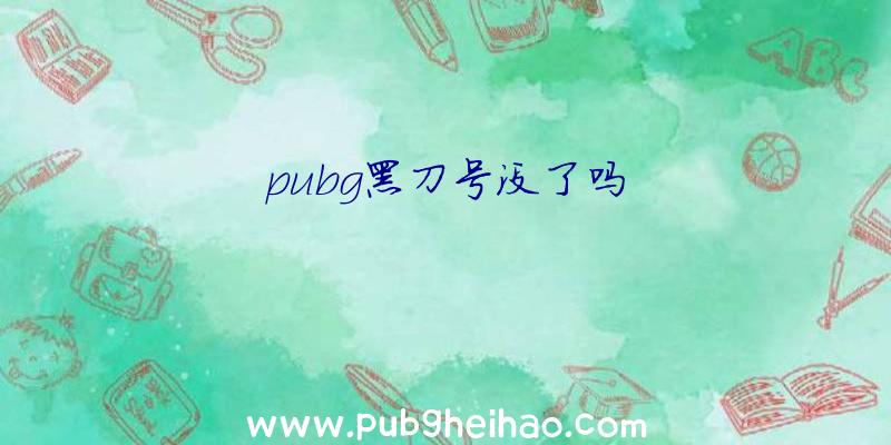 pubg黑刀号没了吗