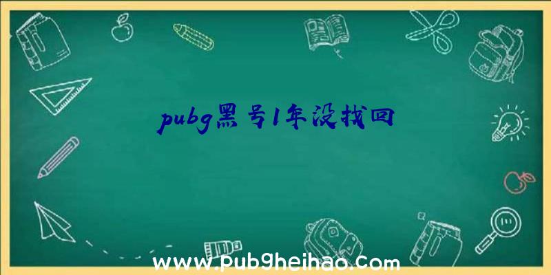 pubg黑号1年没找回