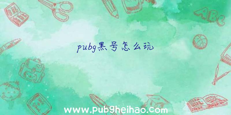 pubg黑号怎么玩