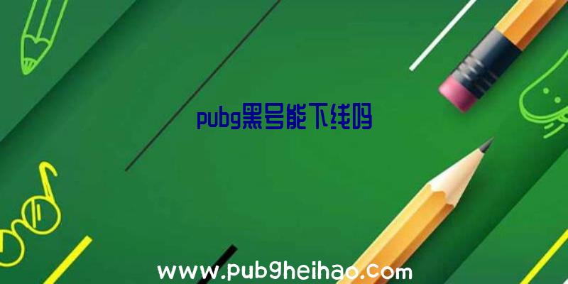 pubg黑号能下线吗