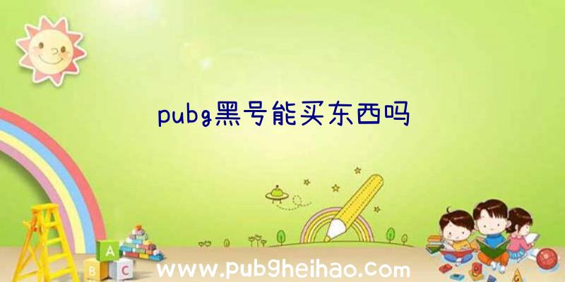 pubg黑号能买东西吗