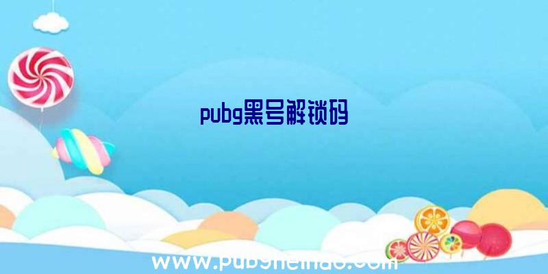 pubg黑号解锁码