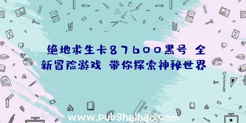 《绝地求生卡87600黑号》全新冒险游戏，带你探索神秘世界