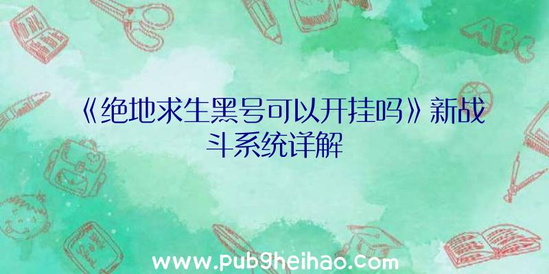 《绝地求生黑号可以开挂吗》新战斗系统详解