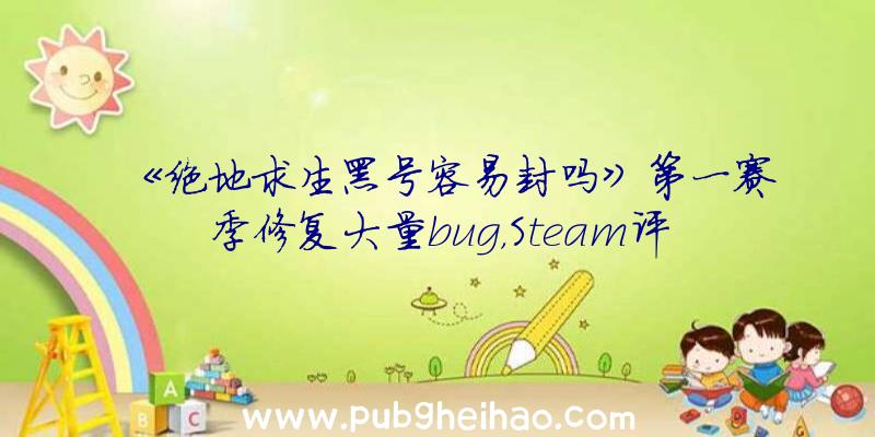 《绝地求生黑号容易封吗》第一赛季修复大量bug，Steam评价好转