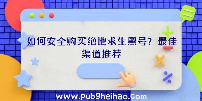 如何安全购买绝地求生黑号？最佳渠道推荐