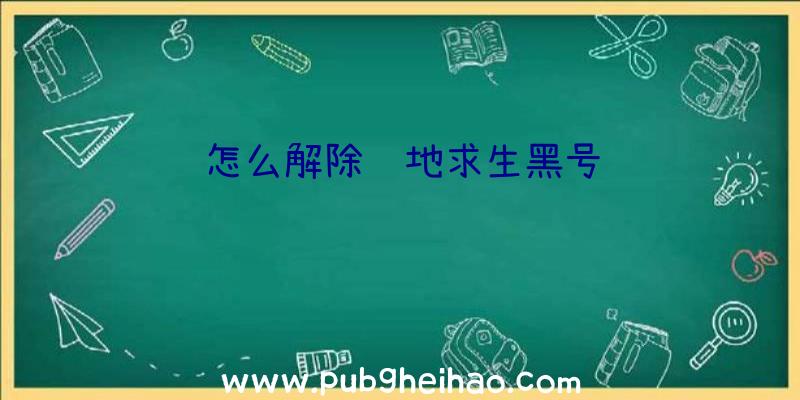 怎么解除绝地求生黑号