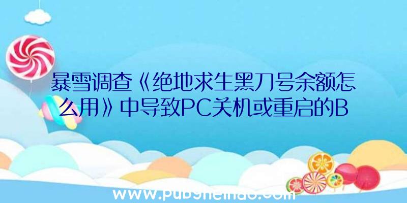 暴雪调查《绝地求生黑刀号余额怎么用》中导致PC关机或重启的Bug