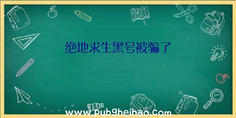 绝地求生黑号被骗了