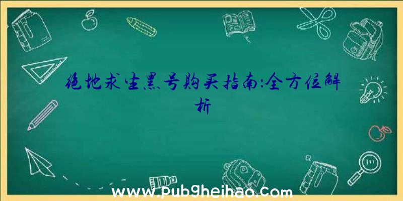 绝地求生黑号购买指南：全方位解析